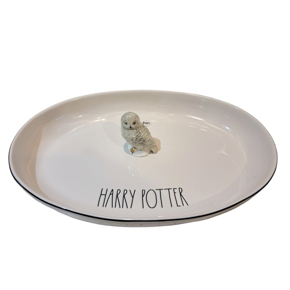 Harry Potter Hedwig Owl‎ Large Serving Platter by Rae Dunn Ceramics - Picture 1 of 9
